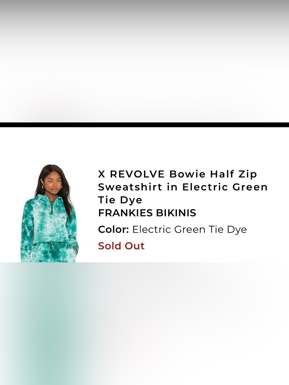 X Revolve Bowie Half Zip Sweatshirt